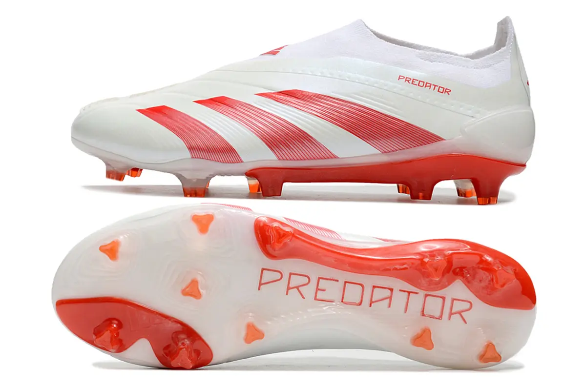 Adidas Predator Elite Laceless FG - White/Crimson Red/White