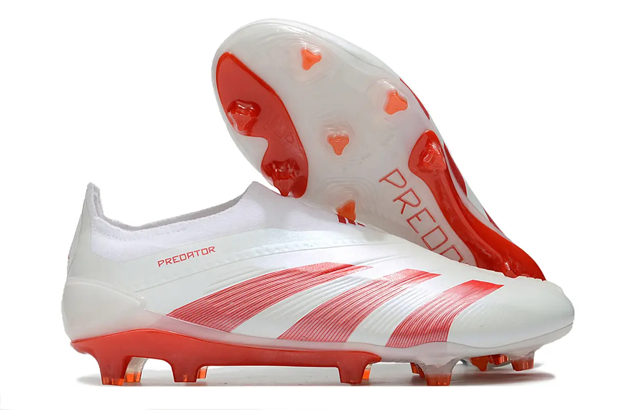 Adidas Predator Elite Laceless FG - White/Crimson Red/White