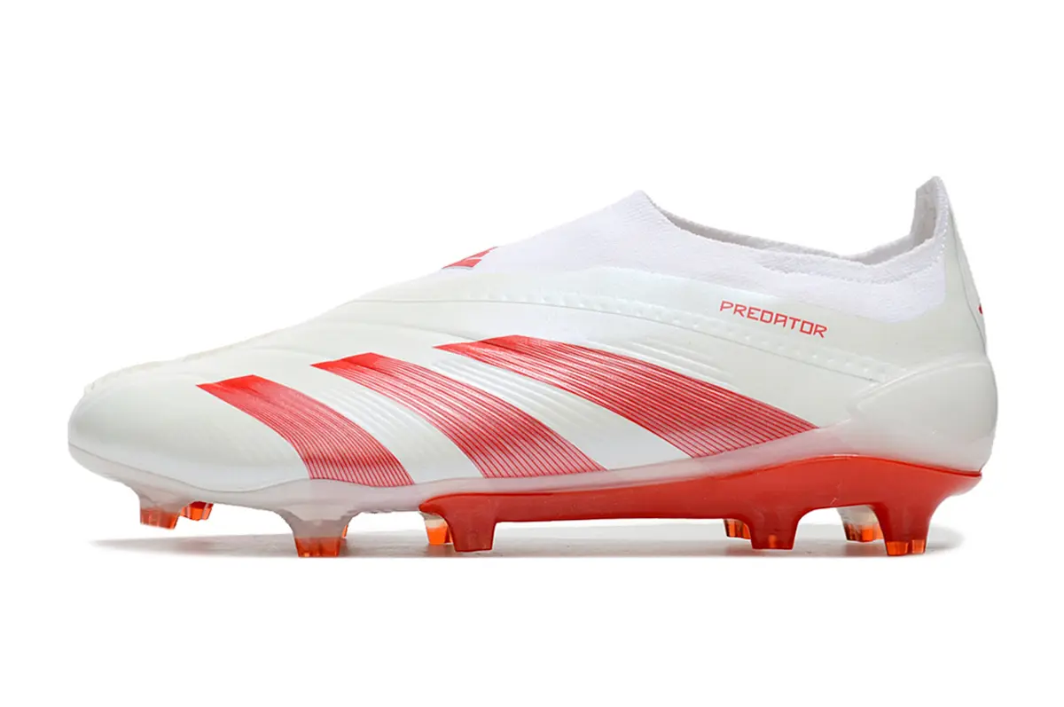 Adidas Predator Elite Laceless FG - White/Crimson Red/White