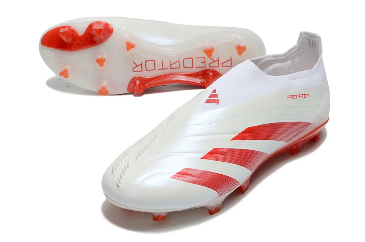 Adidas Predator Elite Laceless FG - White/Crimson Red/White