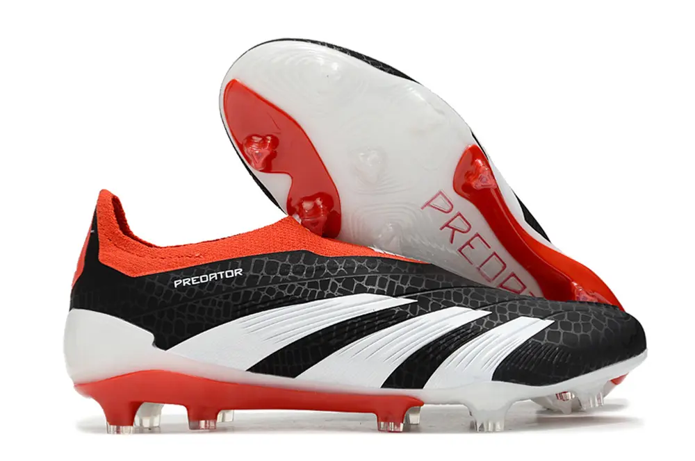 Adidas Predator Elite Laceless FG - Black/Fiery Red/Sleek White
