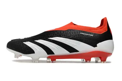 Adidas Predator Elite Laceless FG - Black/Fiery Red/Sleek White