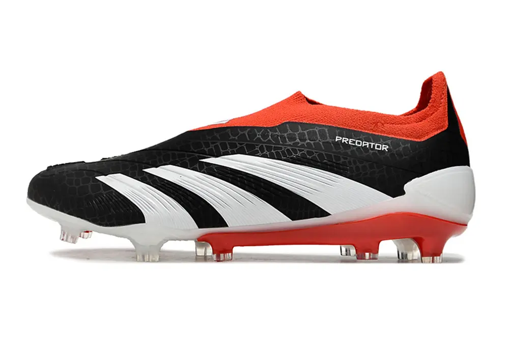 Adidas Predator Elite Laceless FG - Black/Fiery Red/Sleek White