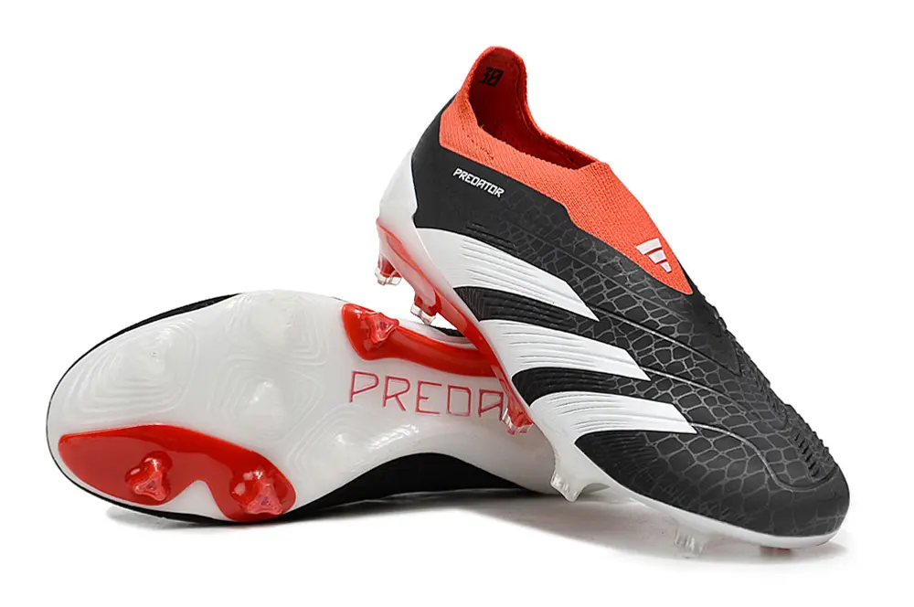 Adidas Predator Elite Laceless FG - Black/Fiery Red/Sleek White