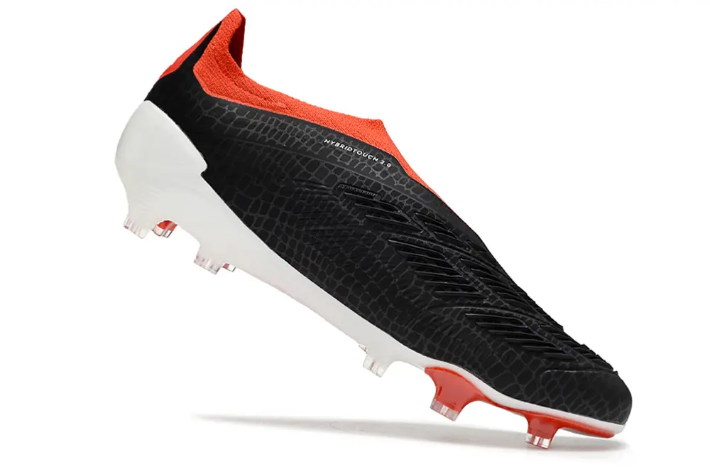 Adidas Predator Elite Laceless FG - Black/Fiery Red/Sleek White