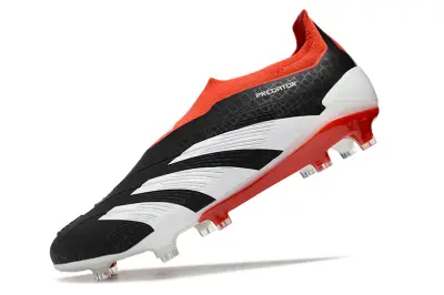 Adidas Predator Elite Laceless FG - Black/Fiery Red/Sleek White