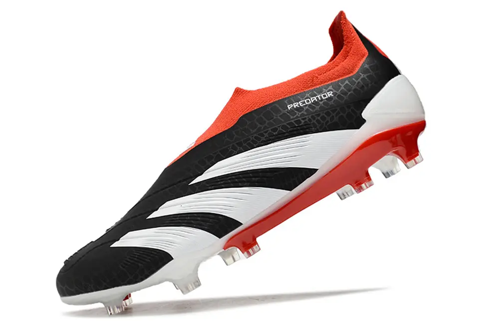 Adidas Predator Elite Laceless FG - Black/Fiery Red/Sleek White