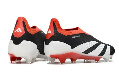 Adidas Predator Elite Laceless FG - Black/Fiery Red/Sleek White