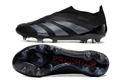 Adidas Predator Elite Laceless FG - Black/Shadow Black/Steel Grey