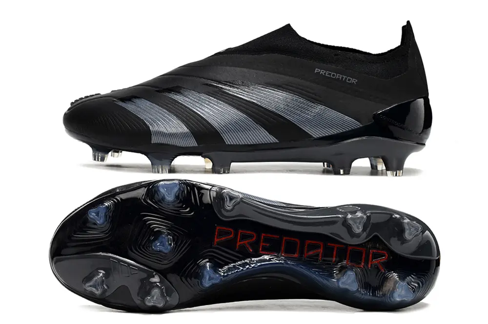 Adidas Predator Elite Laceless FG - Black/Shadow Black/Steel Grey