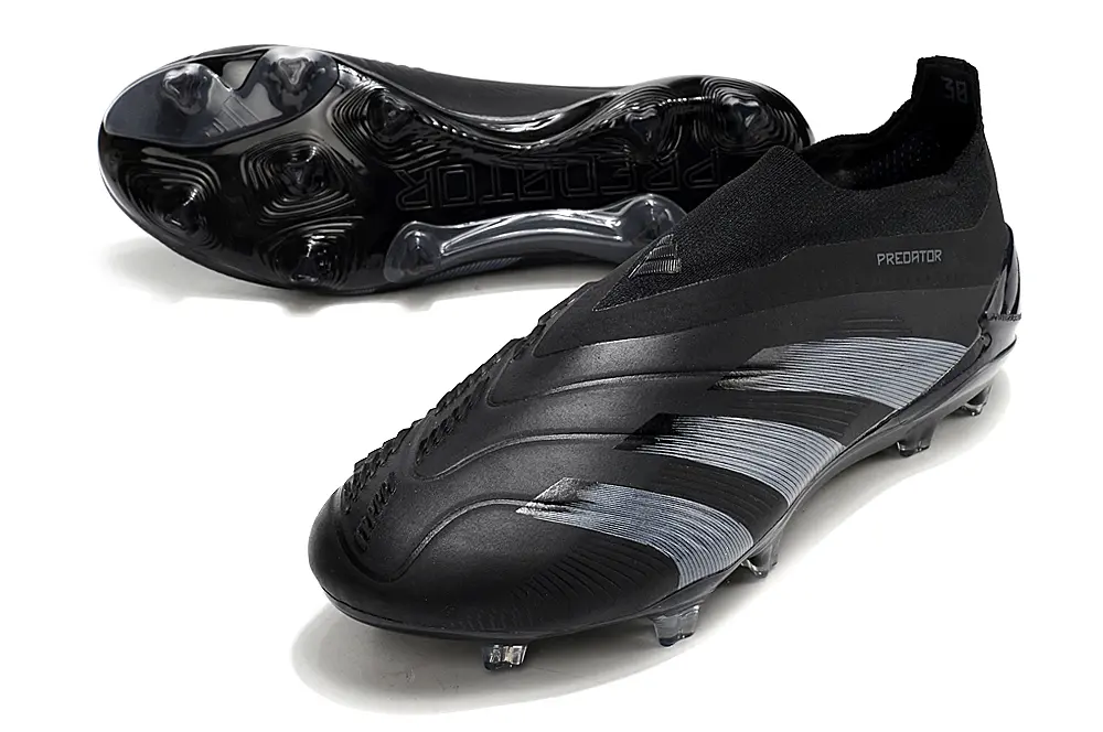 Adidas Predator Elite Laceless FG - Black/Shadow Black/Steel Grey