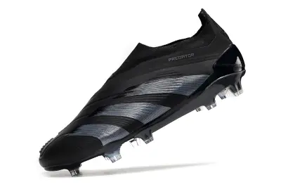 Adidas Predator Elite Laceless FG - Black/Shadow Black/Steel Grey