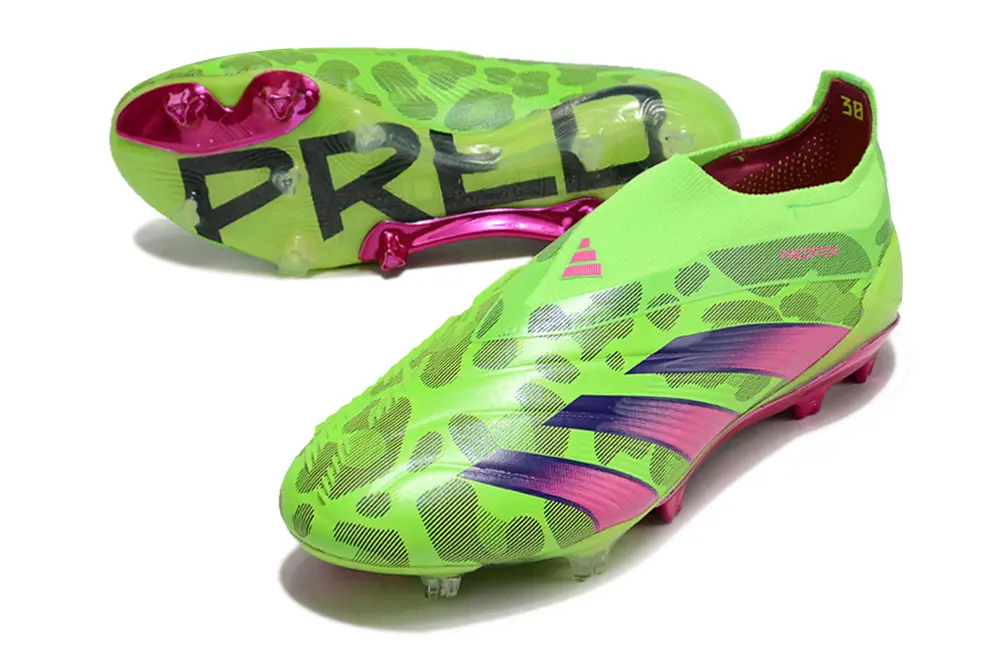 Adidas Predator Elite Laceless FG - Green/Neon Green/Fuchsia Pink