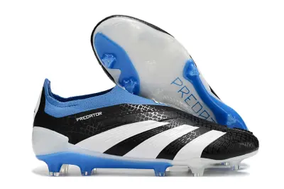 Adidas Predator Elite Laceless FG - Black/Sky Blue/White