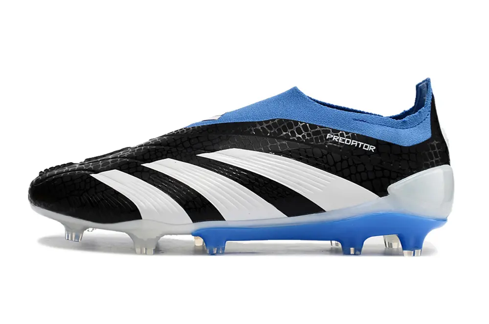 Adidas Predator Elite Laceless FG - Black/Sky Blue/White