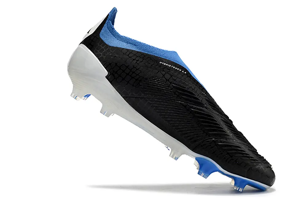 Adidas Predator Elite Laceless FG - Black/Sky Blue/White