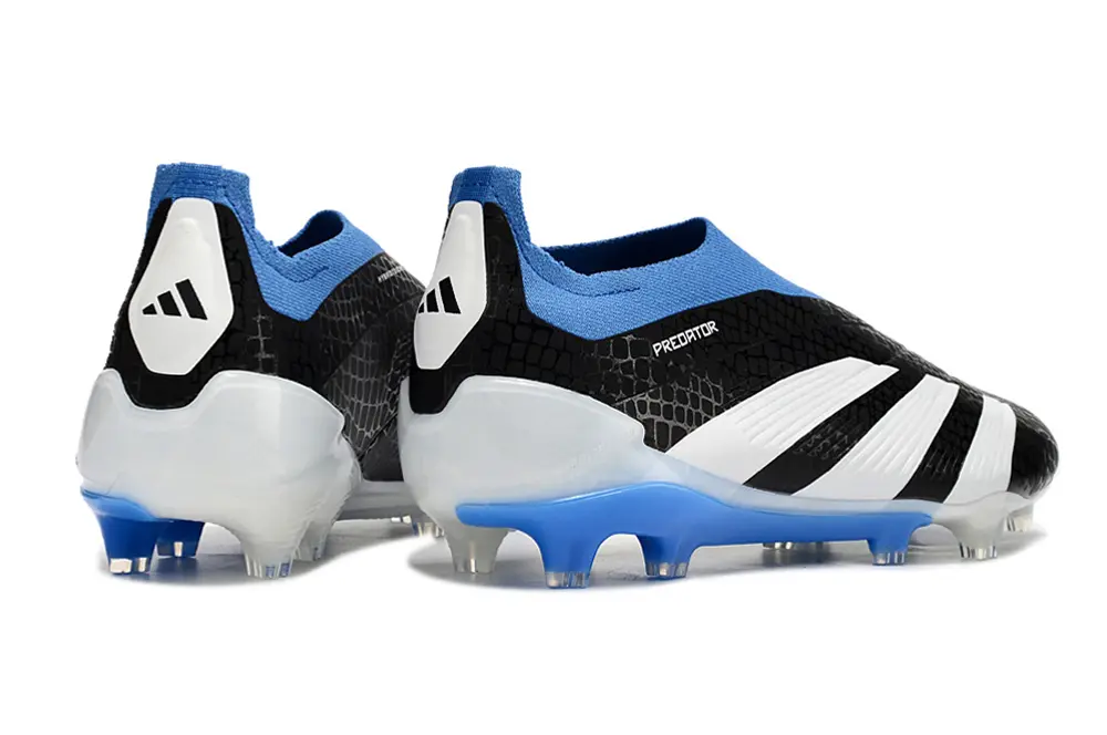 Adidas Predator Elite Laceless FG - Black/Sky Blue/White