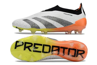 Adidas Predator Elite Laceless FG - White/Solar Yellow/Bright Orange
