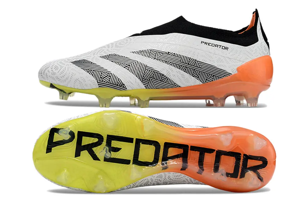 Adidas Predator Elite Laceless FG - White/Solar Yellow/Bright Orange