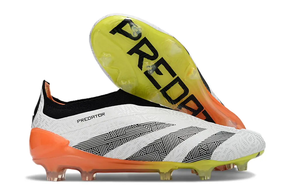 Adidas Predator Elite Laceless FG - White/Solar Yellow/Bright Orange