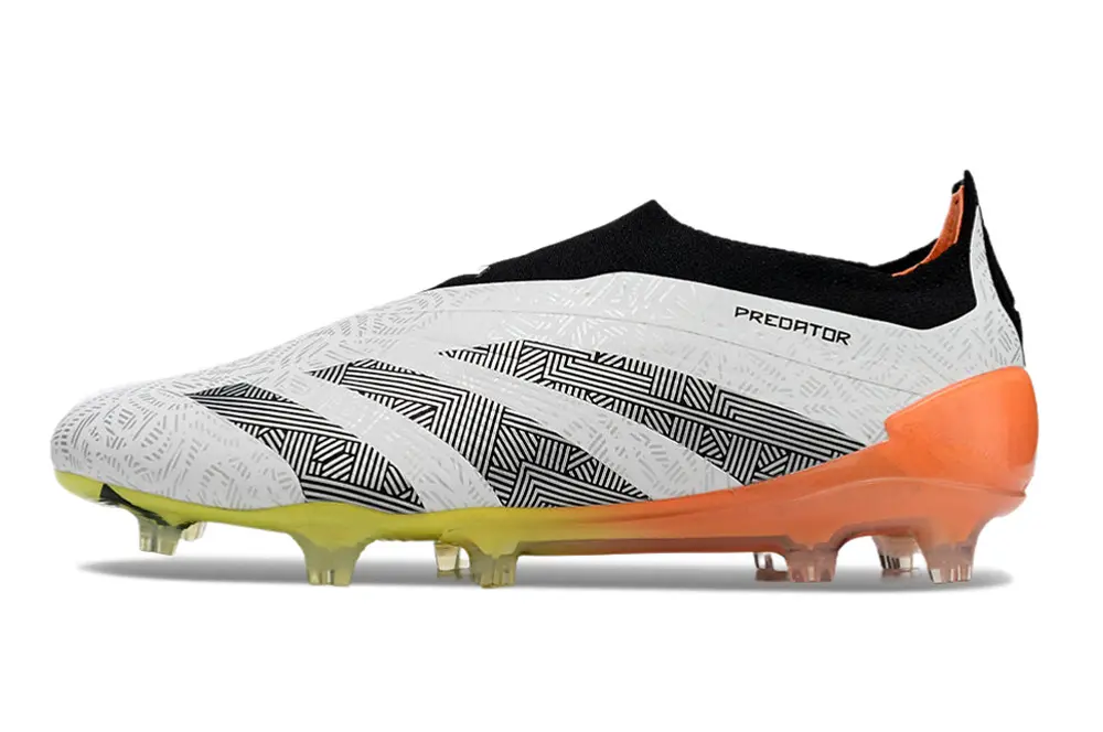 Adidas Predator Elite Laceless FG - White/Solar Yellow/Bright Orange