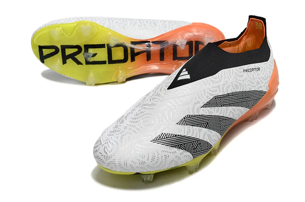 Adidas Predator Elite Laceless FG - White/Solar Yellow/Bright Orange