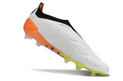 Adidas Predator Elite Laceless FG - White/Solar Yellow/Bright Orange