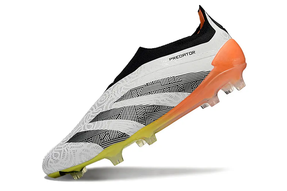 Adidas Predator Elite Laceless FG - White/Solar Yellow/Bright Orange