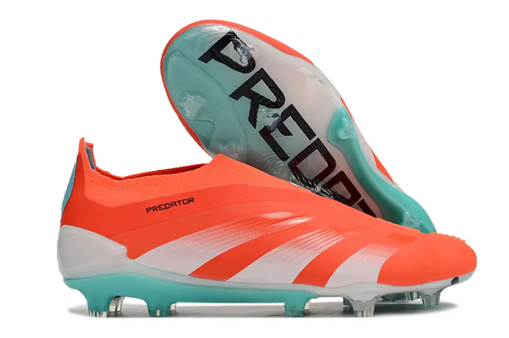 Adidas Predator Elite Laceless FG - Orange/Coral Glow/Turquoise Blue