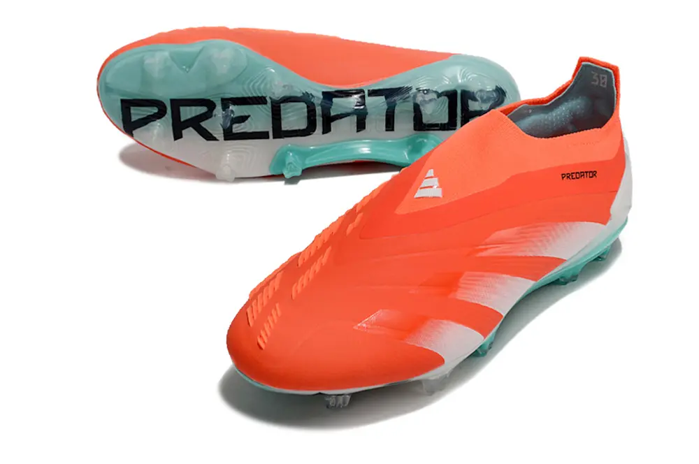 Adidas Predator Elite Laceless FG - Orange/Coral Glow/Turquoise Blue