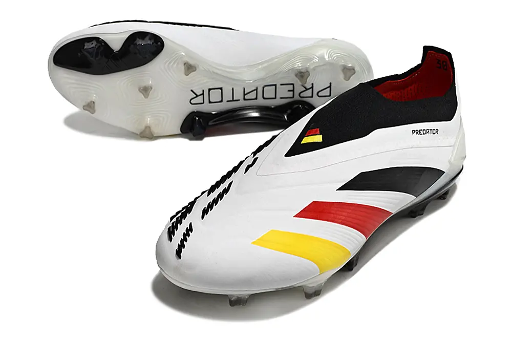 Adidas Predator Elite Laceless FG - White/Red/Yellow