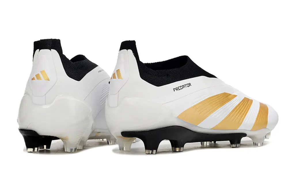 Adidas Predator Elite Laceless FG - White/Gold Accent/Black Sole