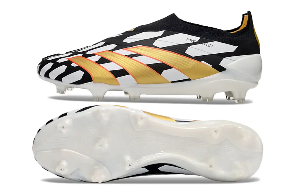 Adidas Predator Elite Laceless FG - Black/Gold/White