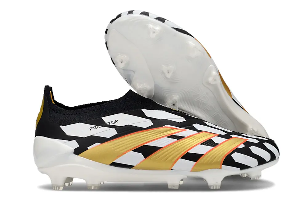 Adidas Predator Elite Laceless FG - Black/Gold/White
