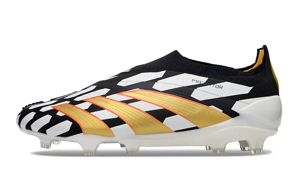Adidas Predator Elite Laceless FG - Black/Gold/White