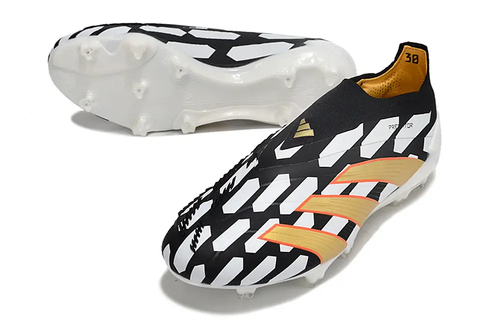 Adidas Predator Elite Laceless FG - Black/Gold/White