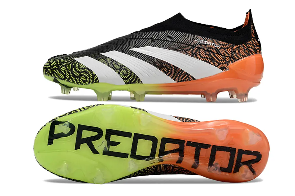 Adidas Predator Elite Laceless FG - Black/Neon Green/Orange
