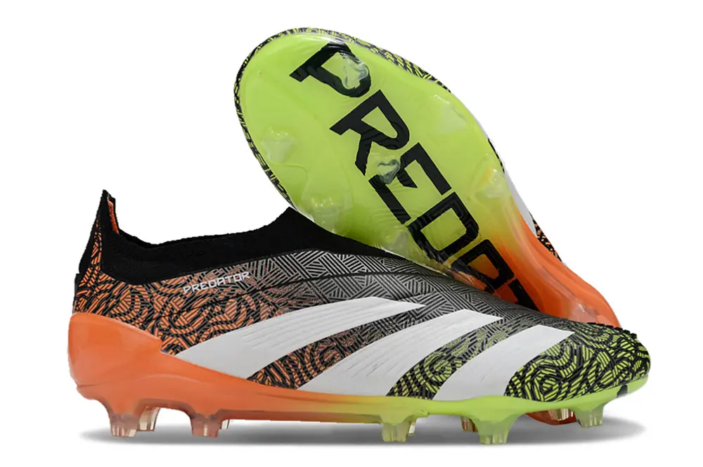 Adidas Predator Elite Laceless FG - Black/Neon Green/Orange