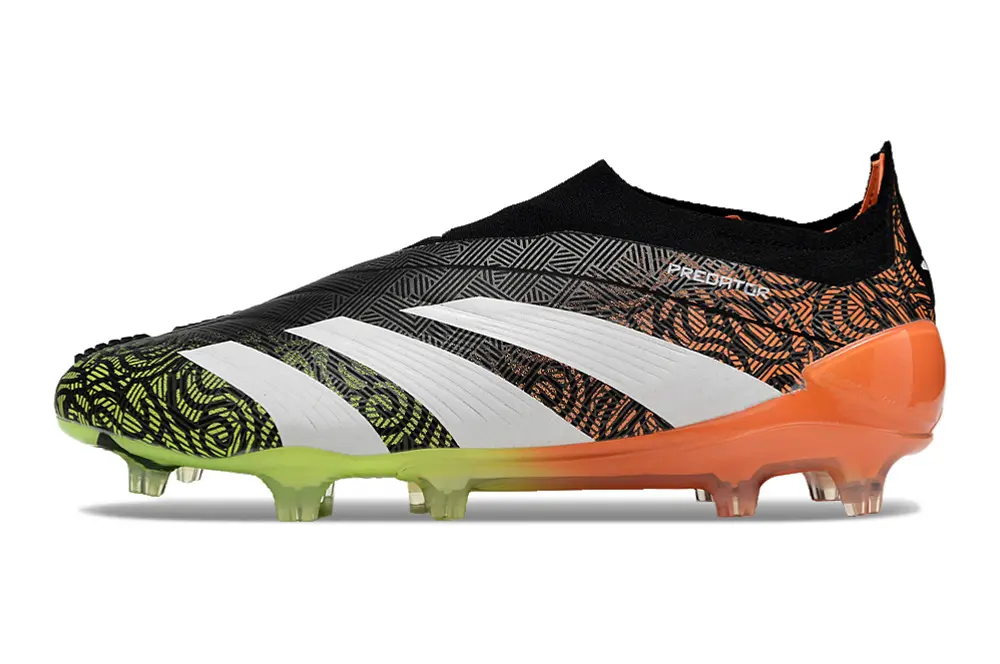 Adidas Predator Elite Laceless FG - Black/Neon Green/Orange
