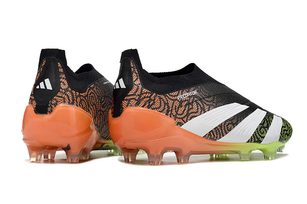 Adidas Predator Elite Laceless FG - Black/Neon Green/Orange
