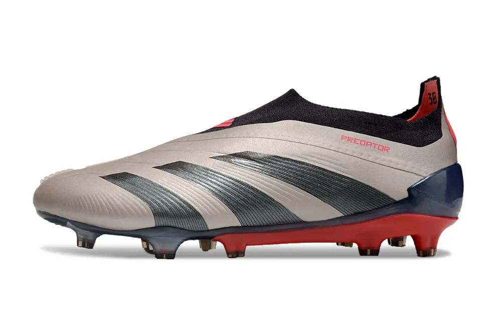 Adidas Predator Elite Laceless FG - Beige/Crimson/Graphite