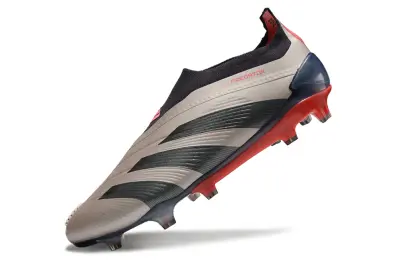 Adidas Predator Elite Laceless FG - Beige/Crimson/Graphite