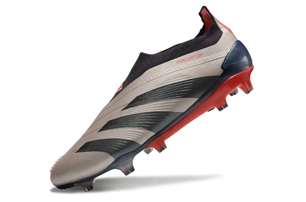 Adidas Predator Elite Laceless FG - Beige/Crimson/Graphite
