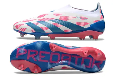 Adidas Predator Elite Laceless FG - White/Vibrant Blue/Radiant Pink