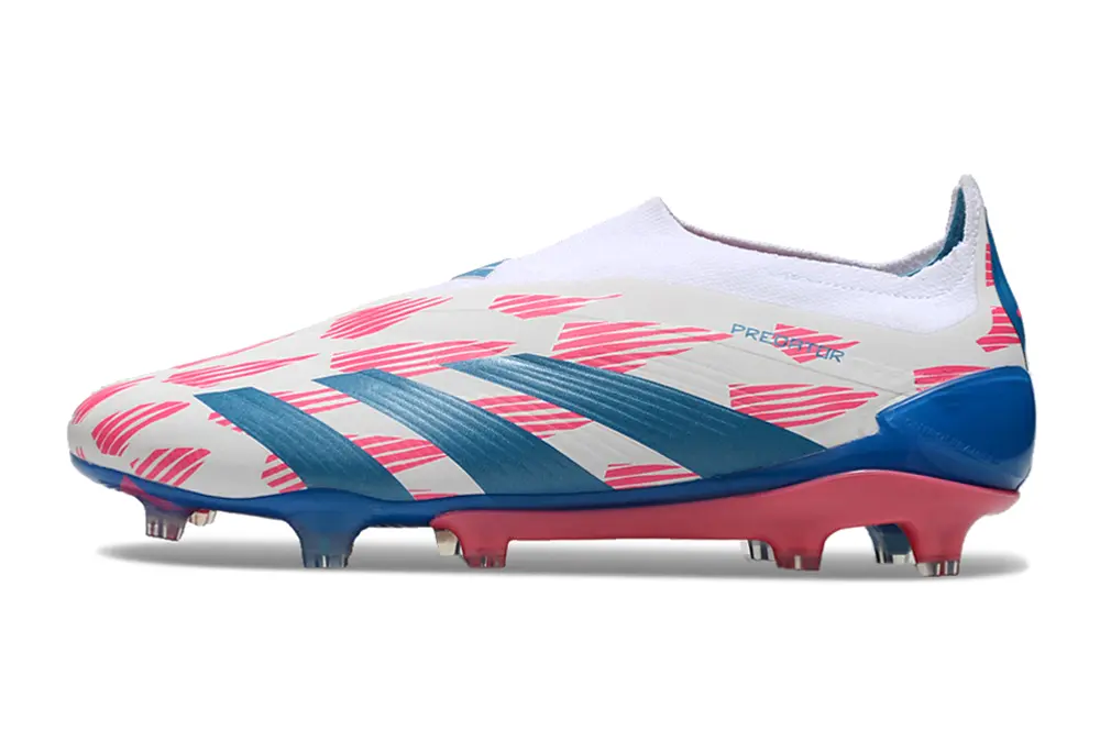 Adidas Predator Elite Laceless FG - White/Vibrant Blue/Radiant Pink