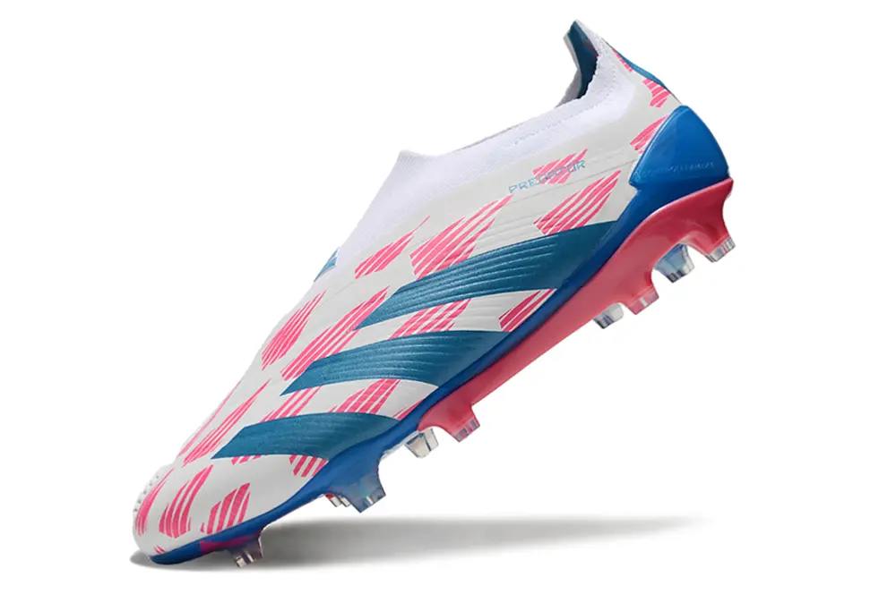 Adidas Predator Elite Laceless FG - White/Vibrant Blue/Radiant Pink