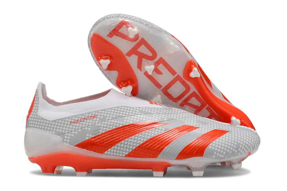 Adidas Predator Elite Laceless FG - Gray/Vibrant Orange/Light Gray