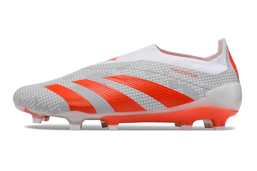 Adidas Predator Elite Laceless FG - Gray/Vibrant Orange/Light Gray