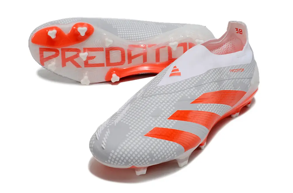 Adidas Predator Elite Laceless FG - Gray/Vibrant Orange/Light Gray
