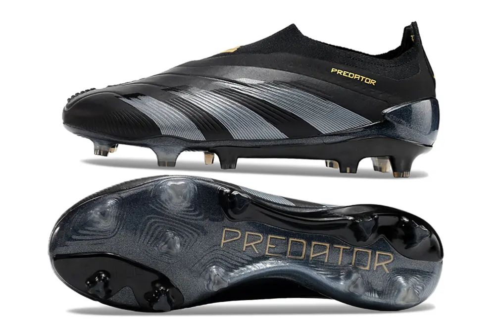 Adidas Predator Elite Laceless FG - Black/Steel Gray/Metallic Silver